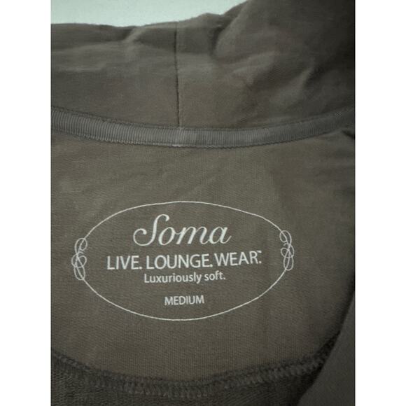 Soma Loungewear Jacket Super soft Brown M - Picture 7 of 7